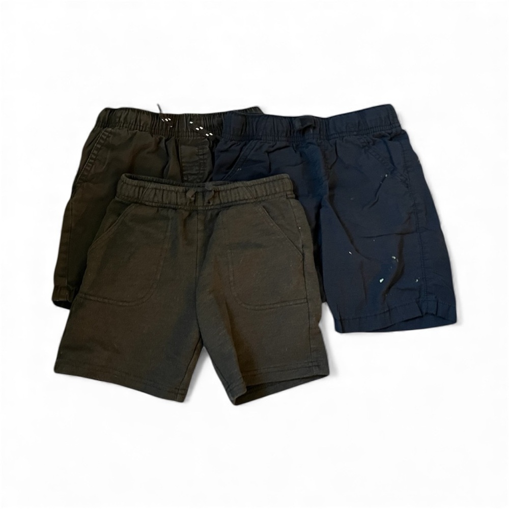 Kids' Dark Gray (2) and Navy (1) Shorts Trio • Playtime Shorts